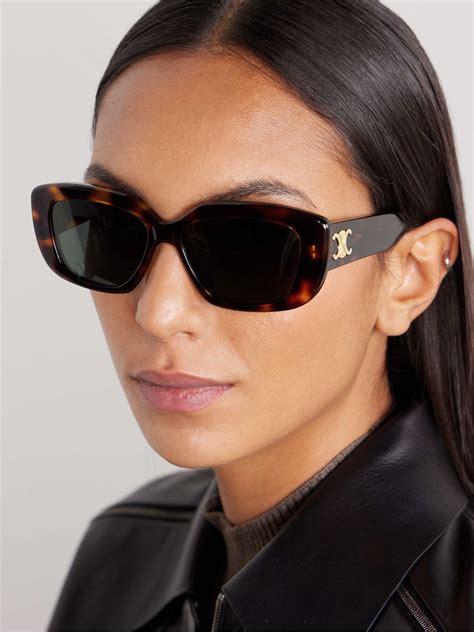 celine tortoiseshell glasses|celine eyewear rectangular sunglasses.